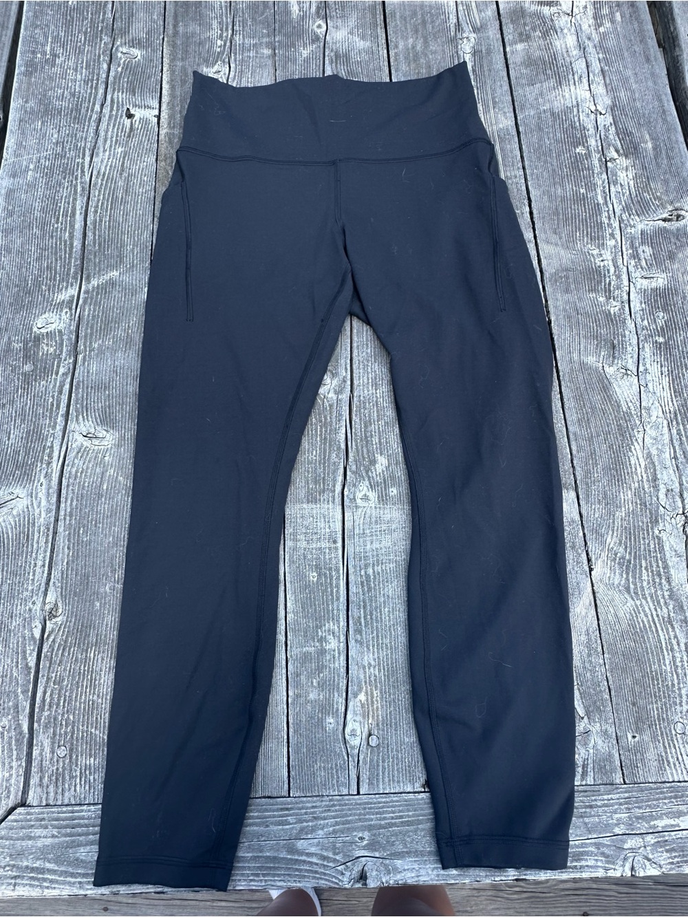 lululemon Fast & Free 7/8 Tight II Nulux Black Leggings 28” US 10
